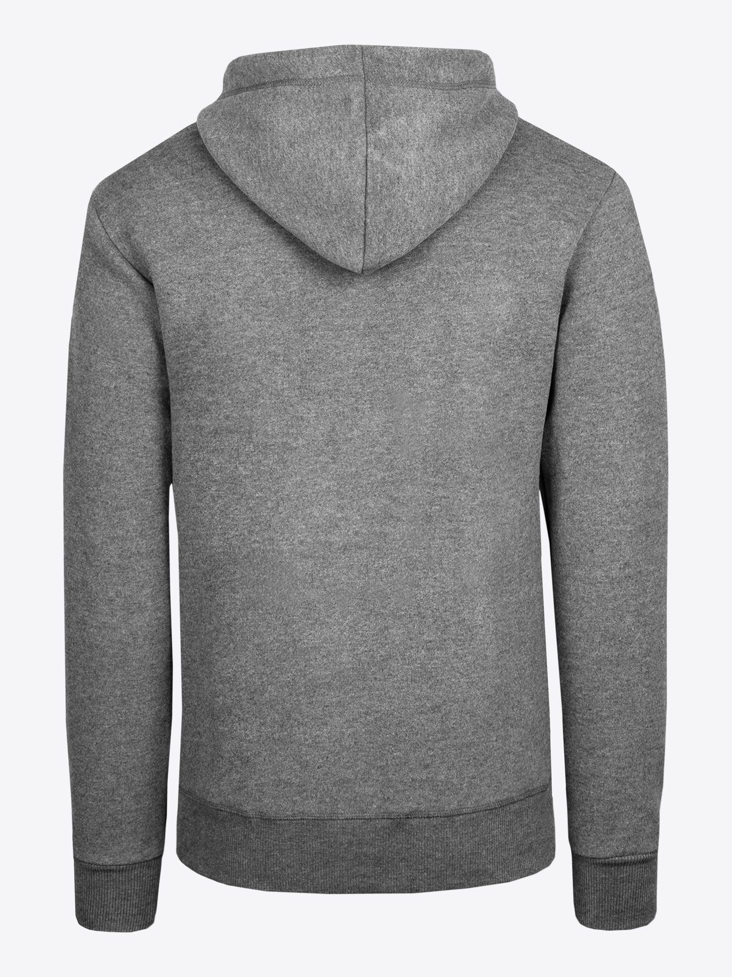 Hoodie Kasper in Grau, Detailaufnahme Material am Ärmelbund