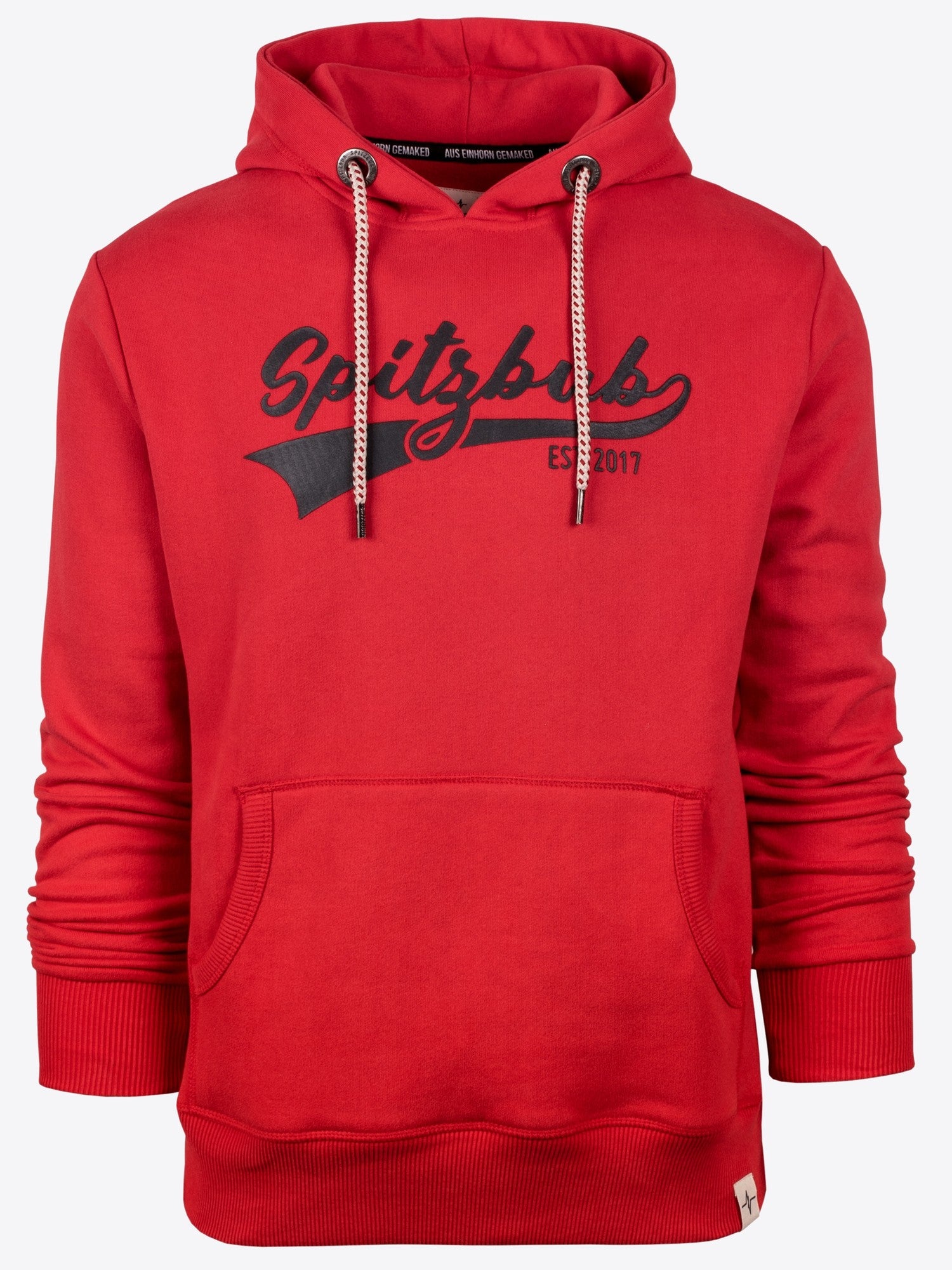 Hoodie Anton in Rot, weitere Lifestyle-Ansicht des Models
