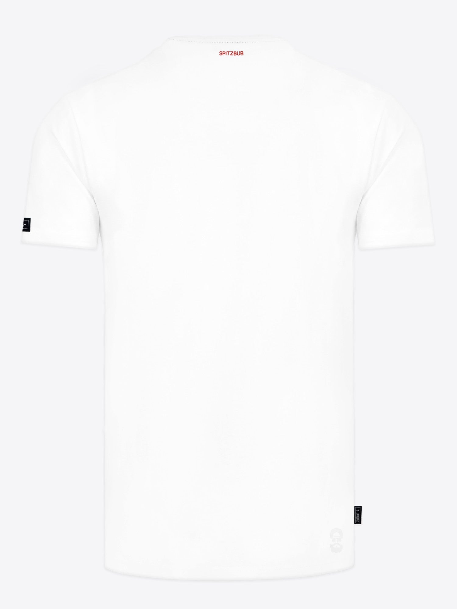 Detailaufnahme Verarbeitung, Kordel oder Naht am Shirt Karl-Heinz von spitzbub STUDIOS in Weiß