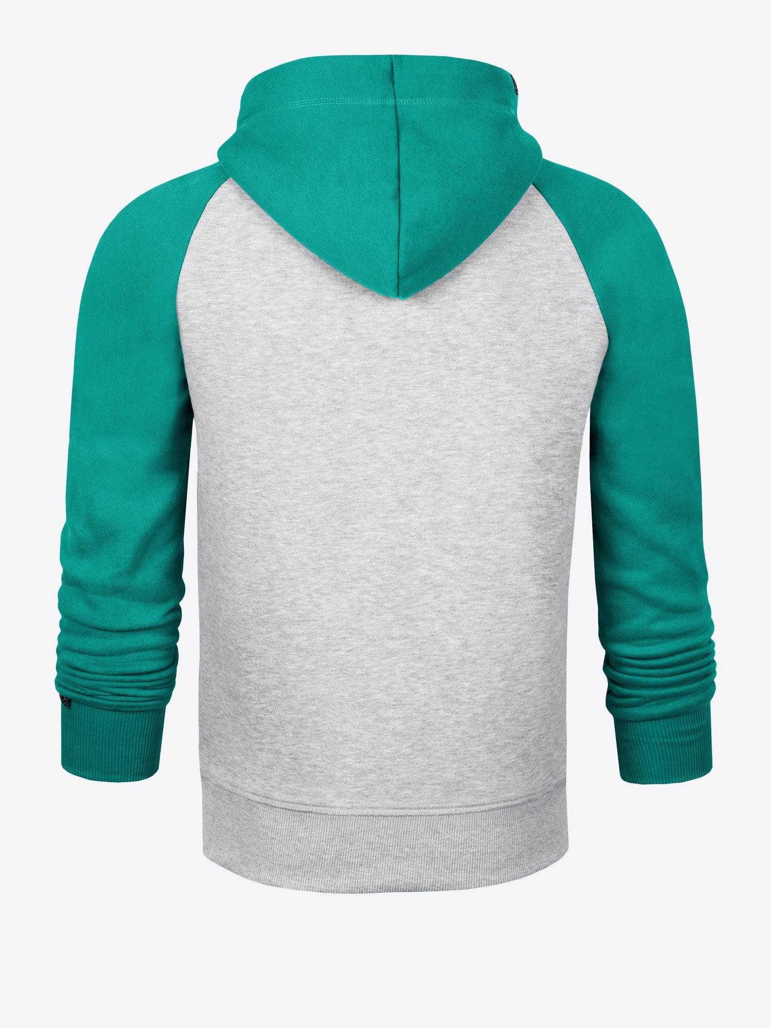 Sweatjacke Oliver in Grau-Grün, Detailaufnahme Material am Ärmelbund