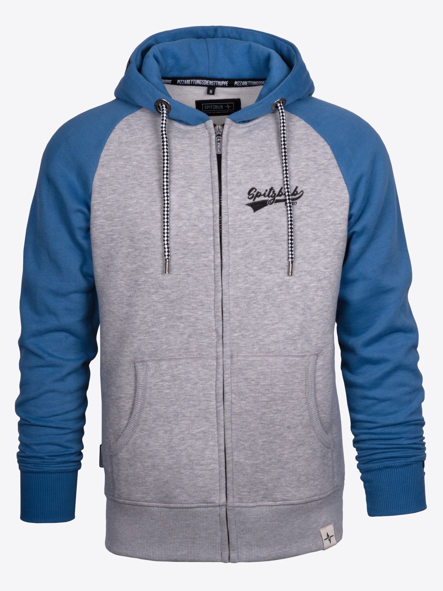 Sweatjacke Jens in Blau-Grau, weitere Lifestyle-Ansicht des Models