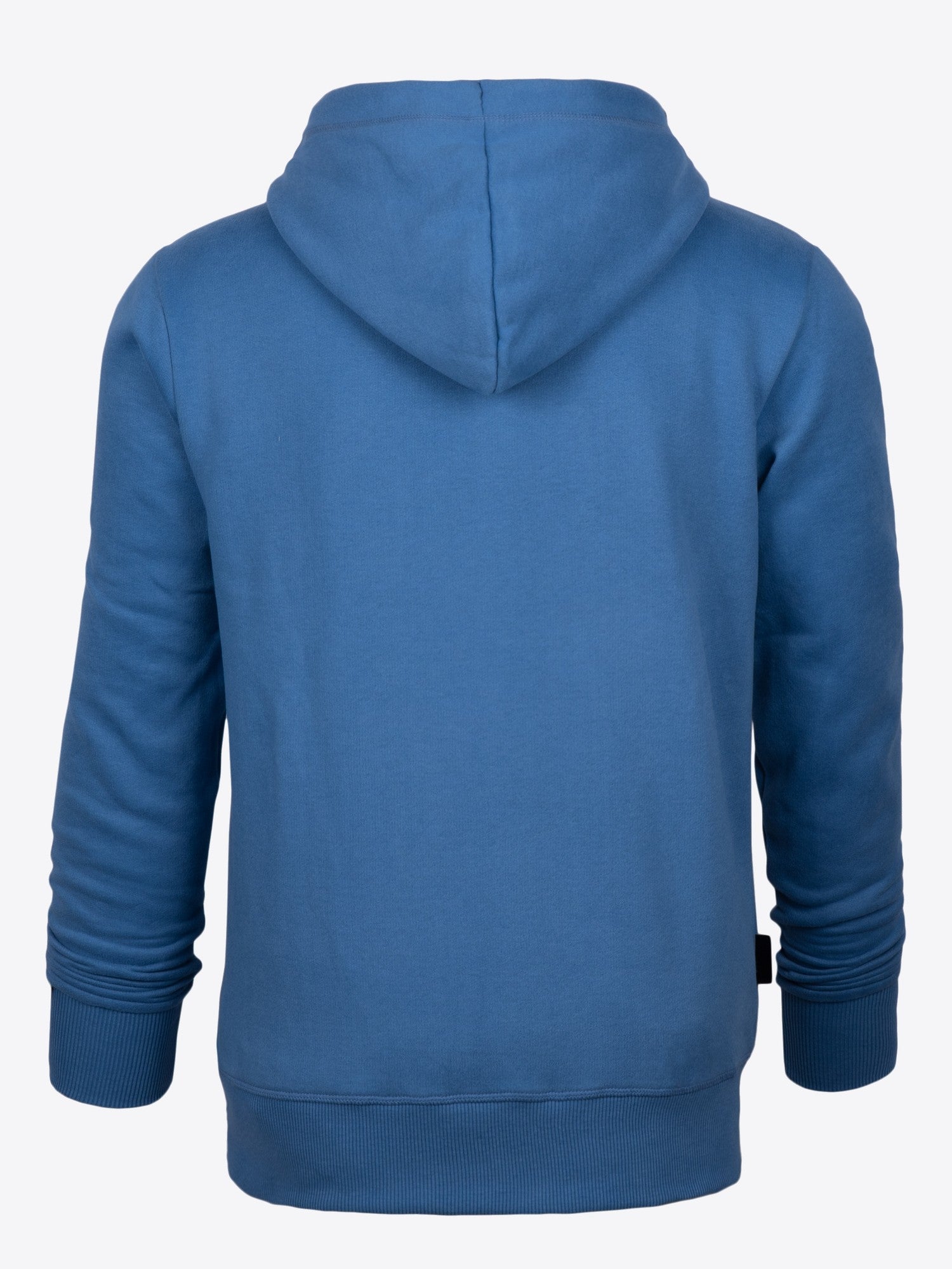 Sweatjacke Klaus in Blau, Detailaufnahme Verarbeitung, Kordel oder Naht