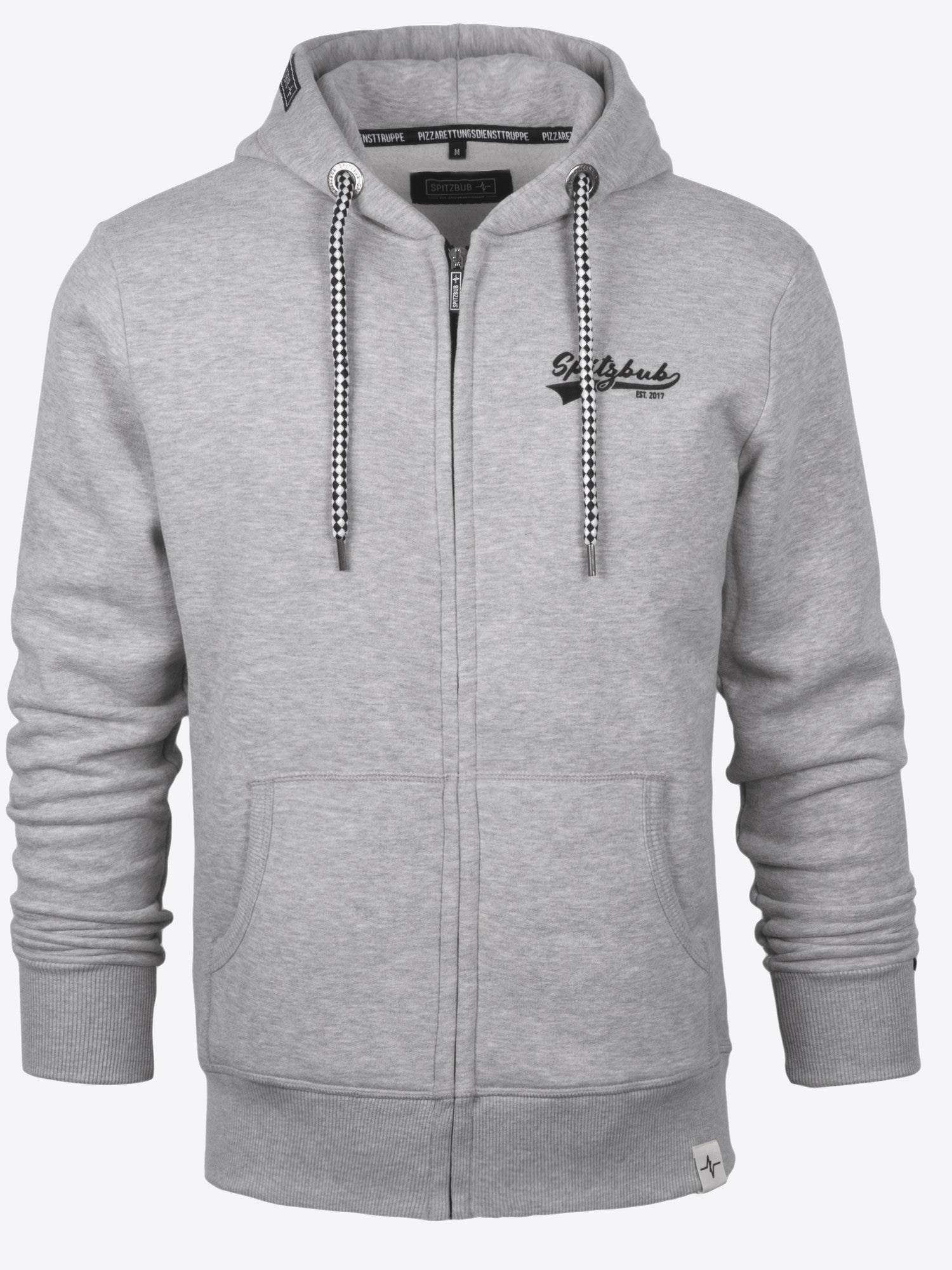 Sweatjacke Kai in Grau, weitere Lifestyle-Ansicht des Models