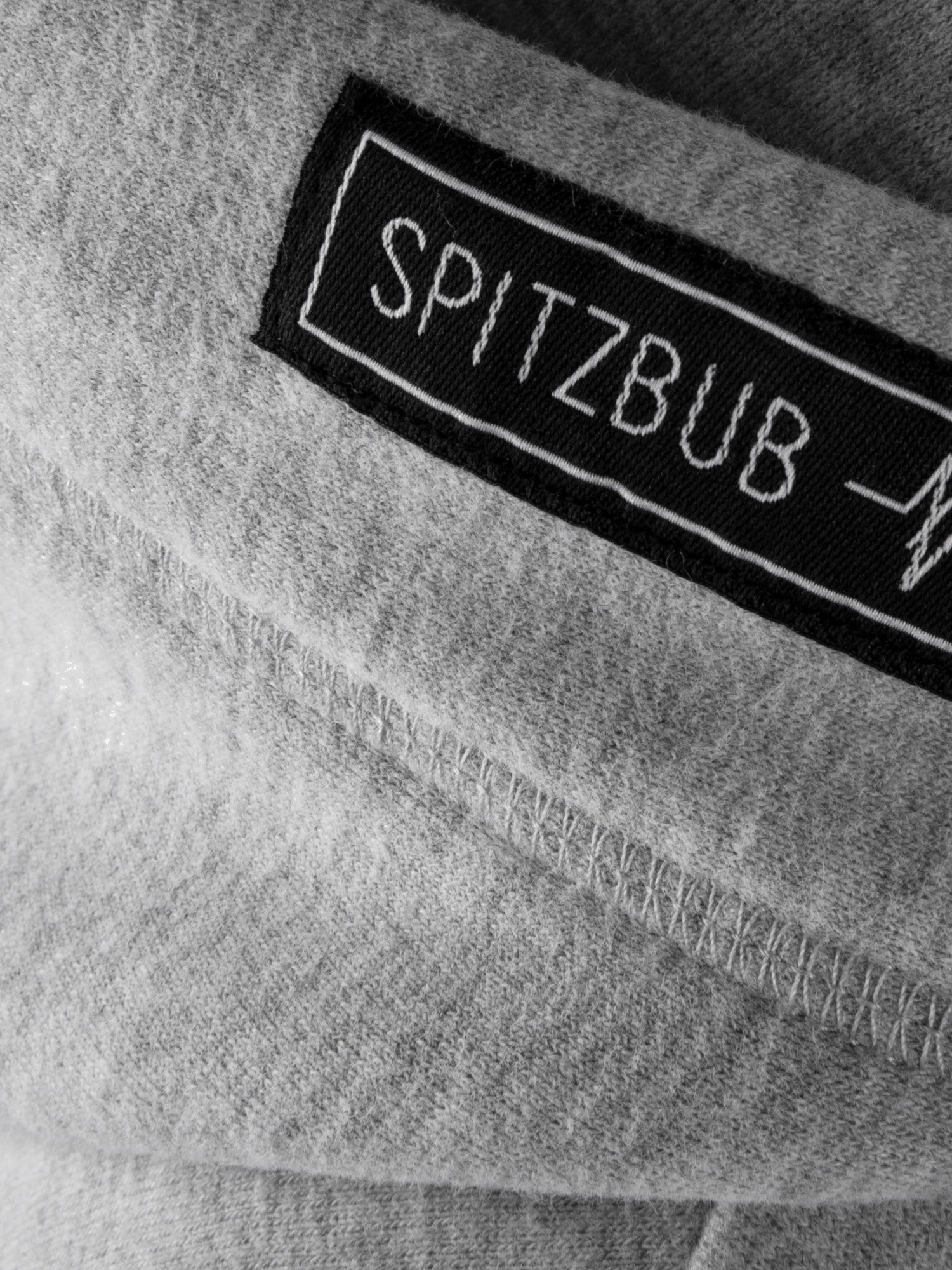 Sweatjacke Kai in Grau, Detailaufnahme Verarbeitung, Kordel oder Naht