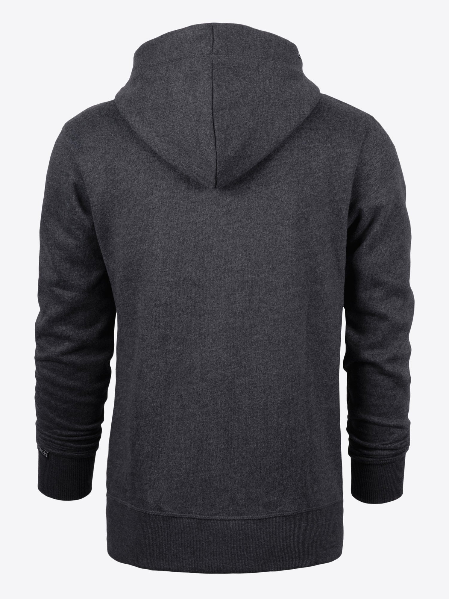 Sweatjacke Uwe in Anthrazit, Detailaufnahme Logo-Print