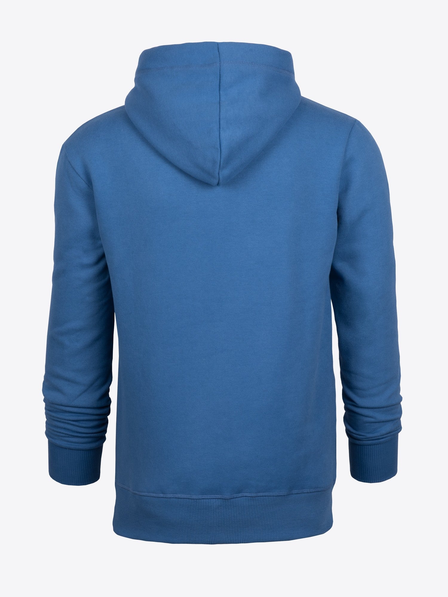 Hoodie Fynn in Blau, Detailaufnahme Verarbeitung, Kordel oder Naht