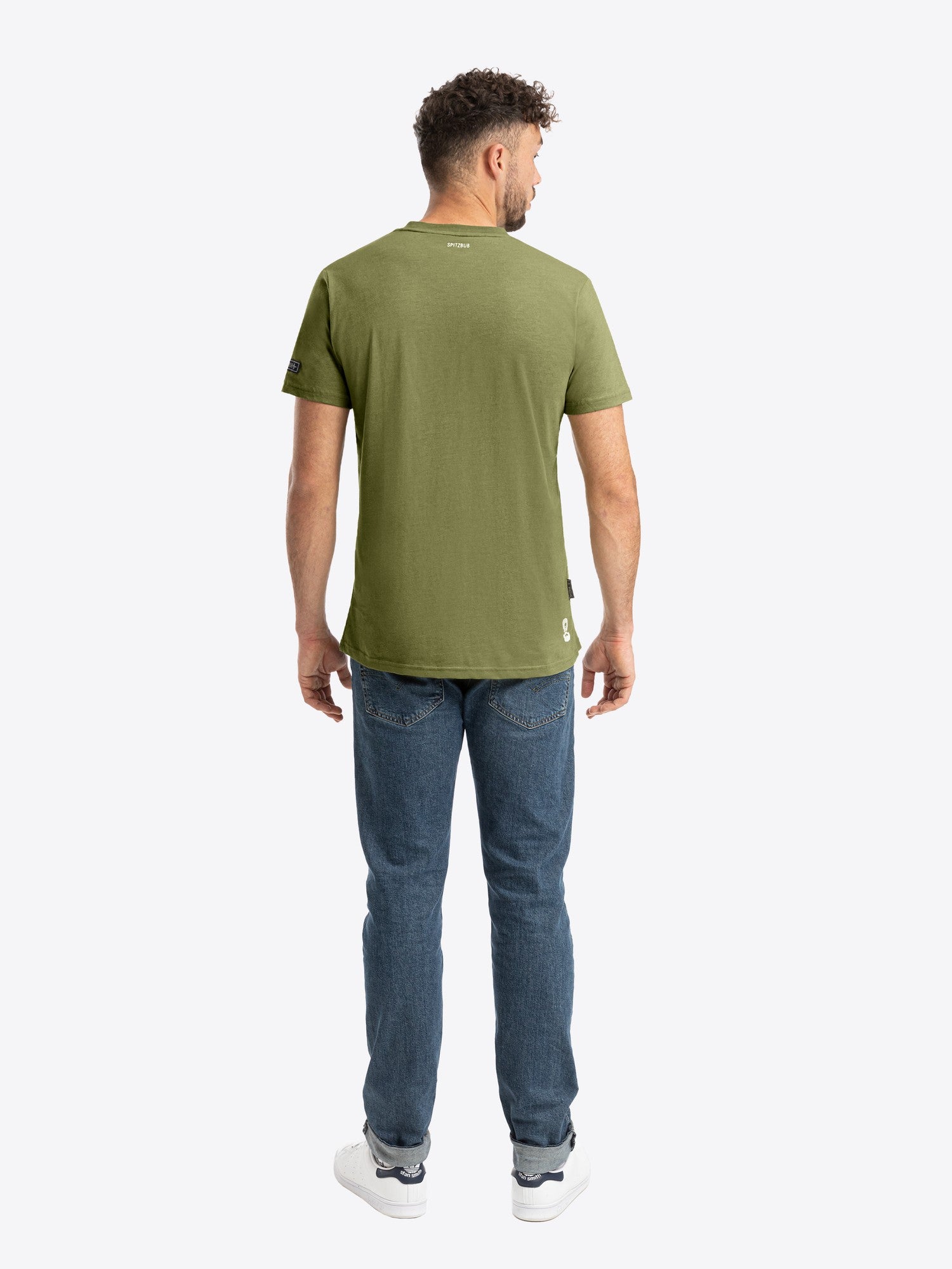 Shirt Timo in Grün, Detailaufnahme Verarbeitung, Kordel oder Naht
