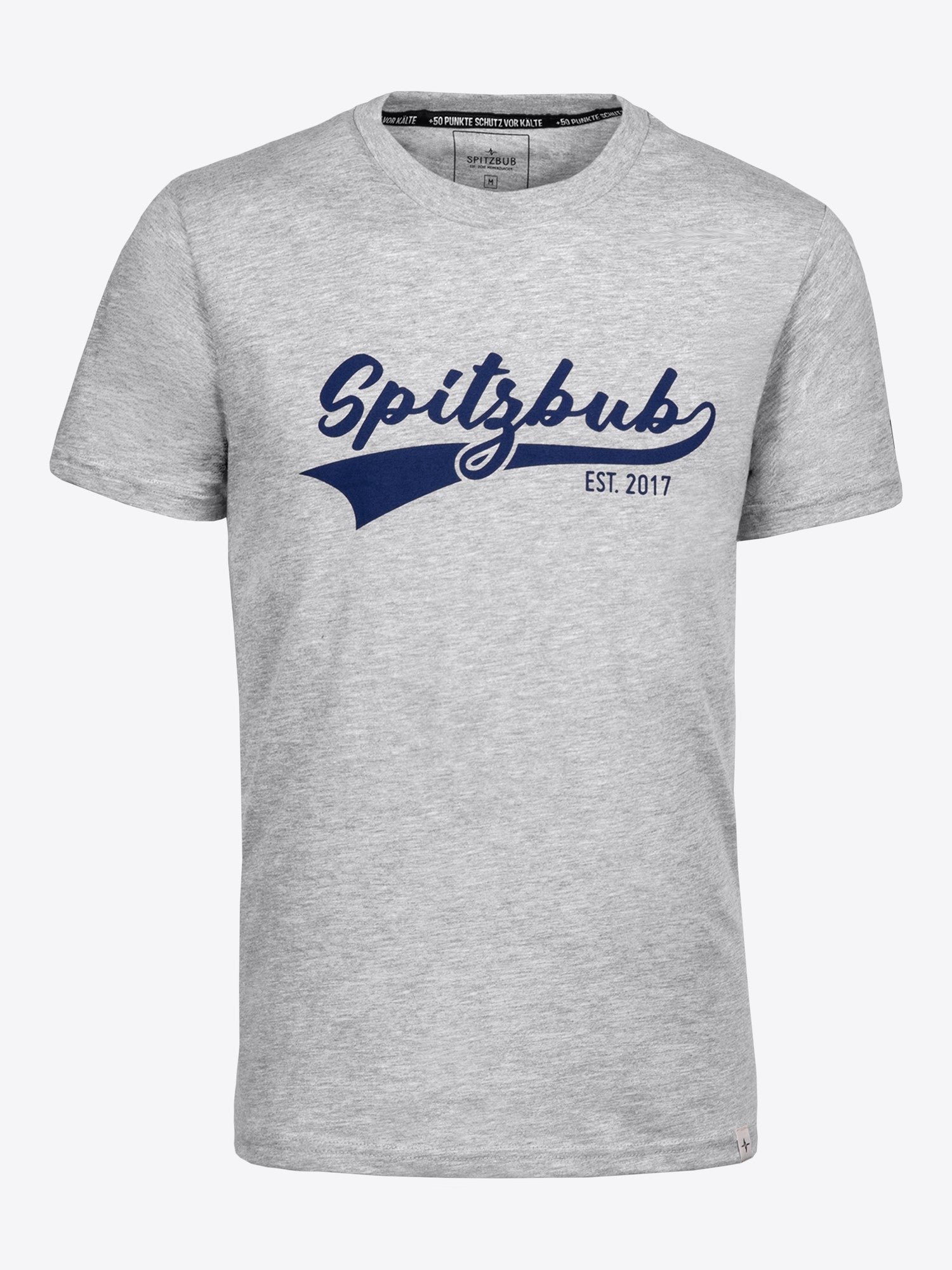 Shirt Julius in Grau, Detailaufnahme Logo-Print