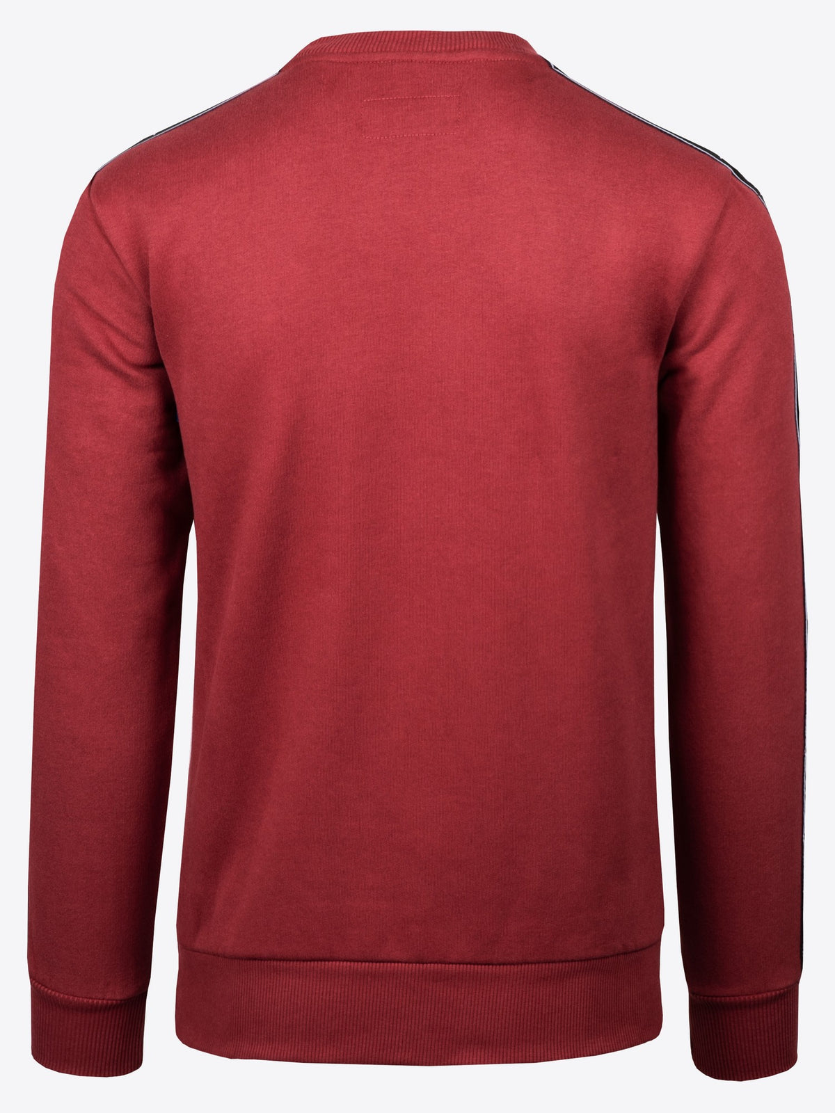 Sweatshirt Moritz in Rot, Detailaufnahme Verarbeitung, Kordel oder Naht