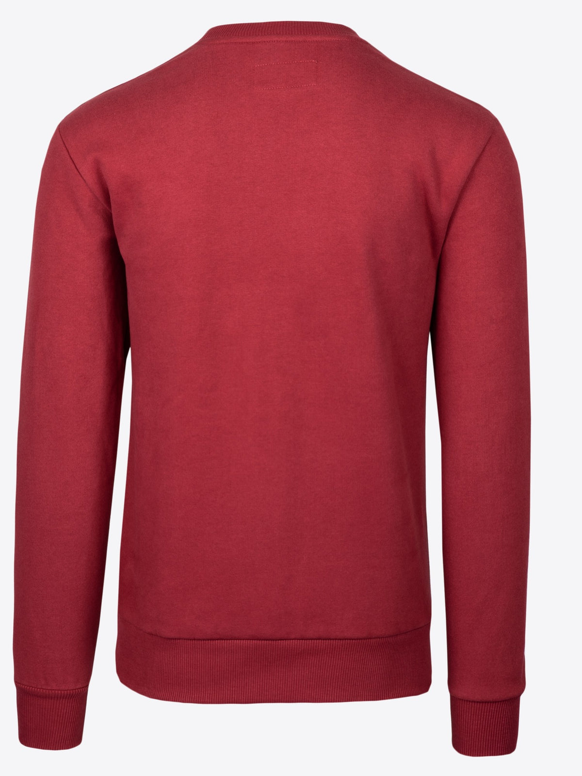 Sweatshirt Olaf in Rot, Detailaufnahme Verarbeitung, Kordel oder Naht
