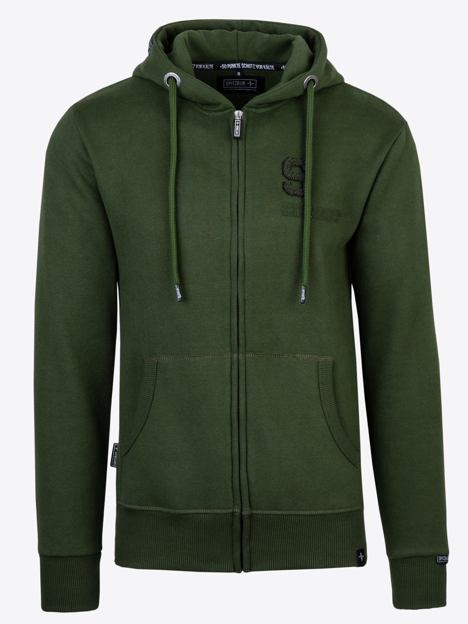 Sweatjacke Dominik in Grün, weitere Lifestyle-Ansicht des Models