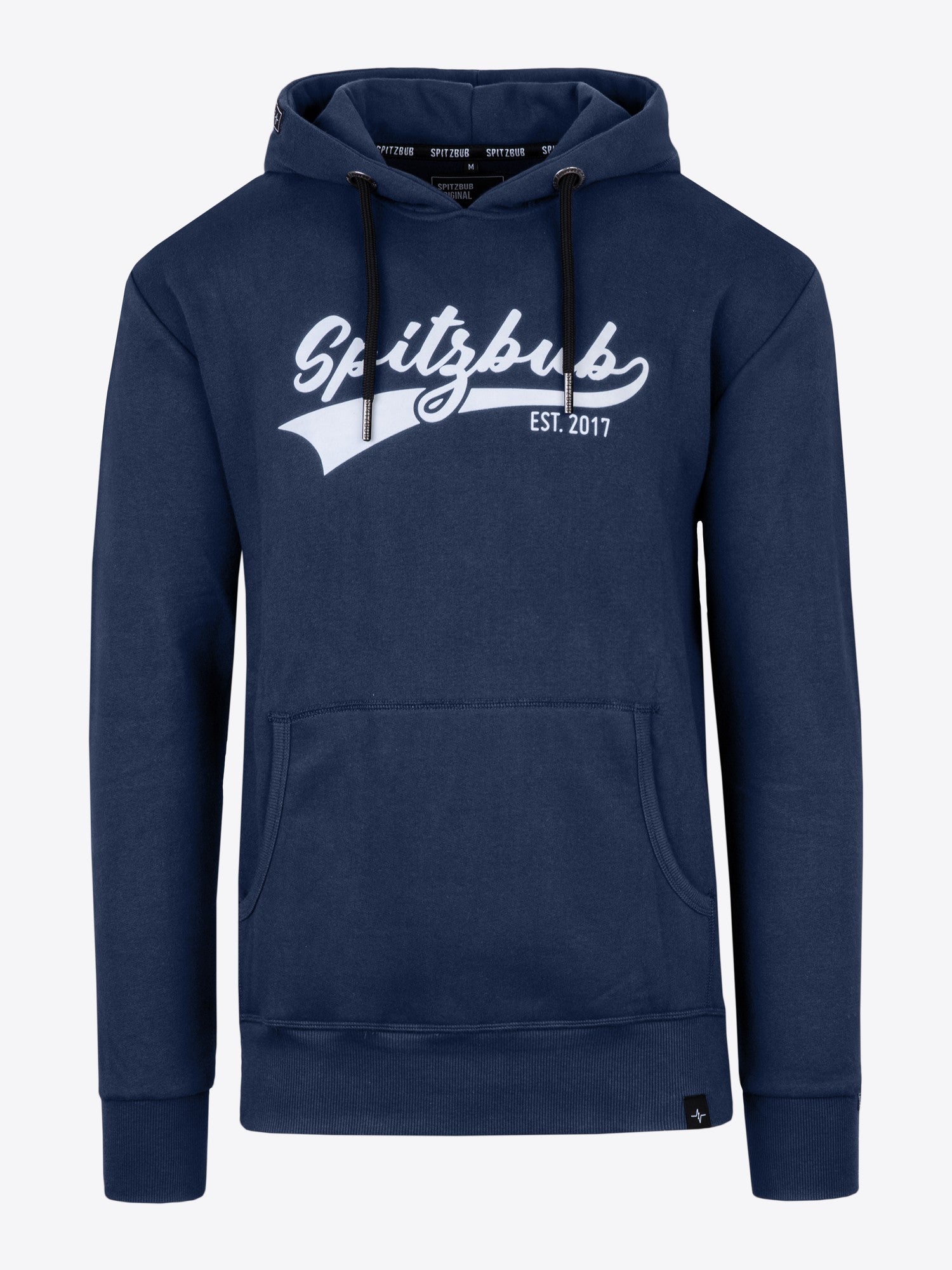 Hoodie Dietrich in Blau, Detailaufnahme Logo-Print