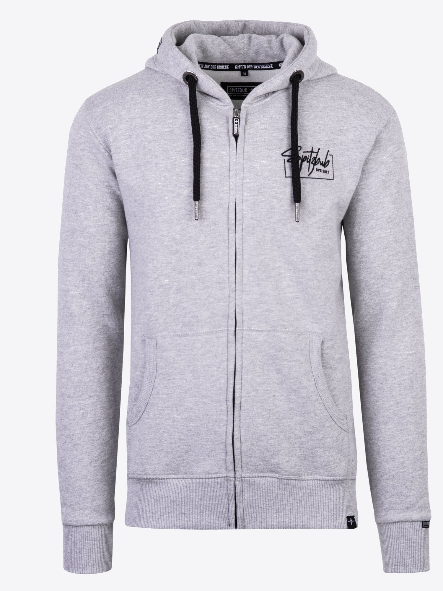 Sweatjacke Valentin in Grau, weitere Lifestyle-Ansicht des Models