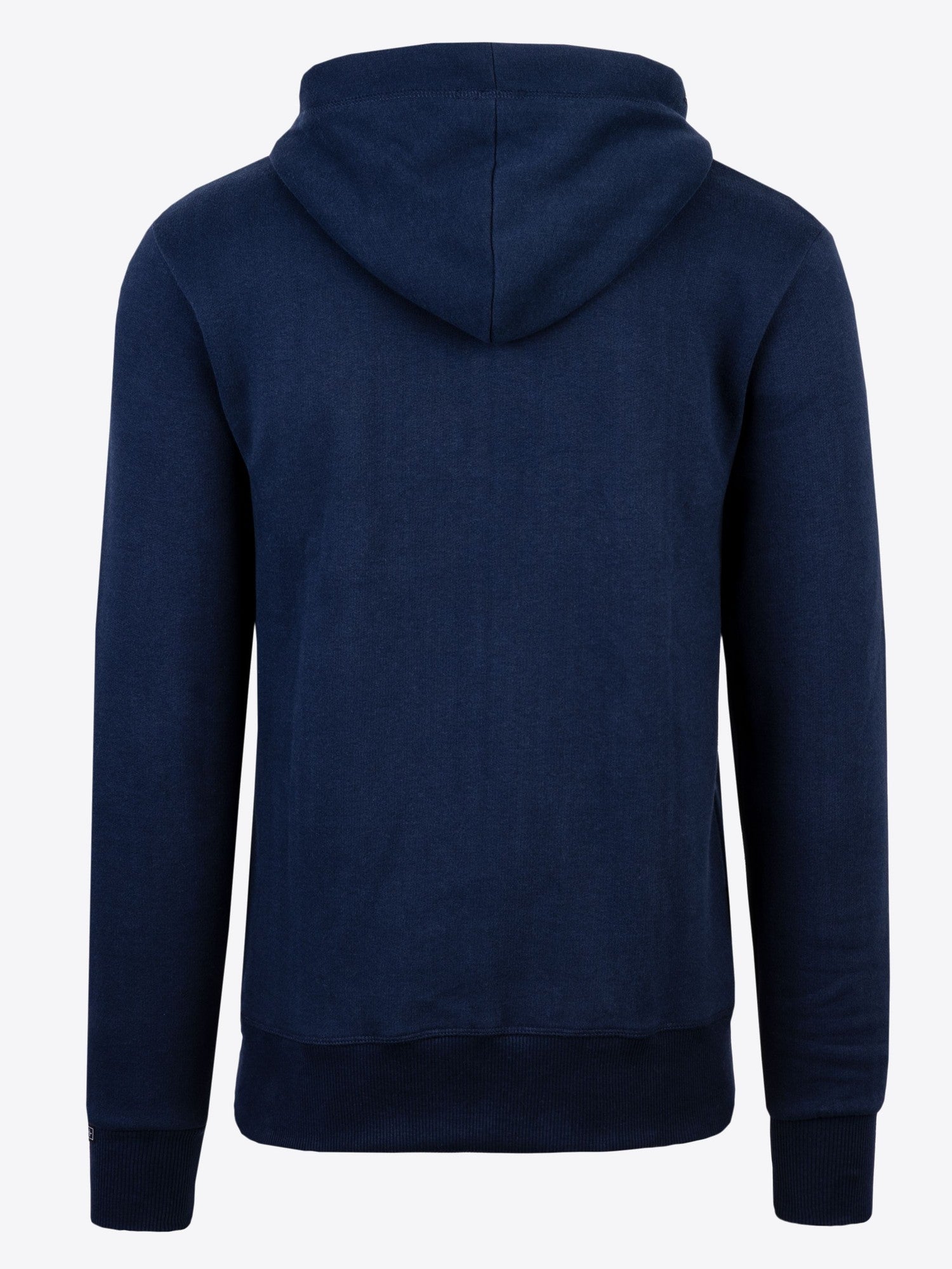 Hoodie Mika in Blau, Detailaufnahme Verarbeitung, Kordel oder Naht