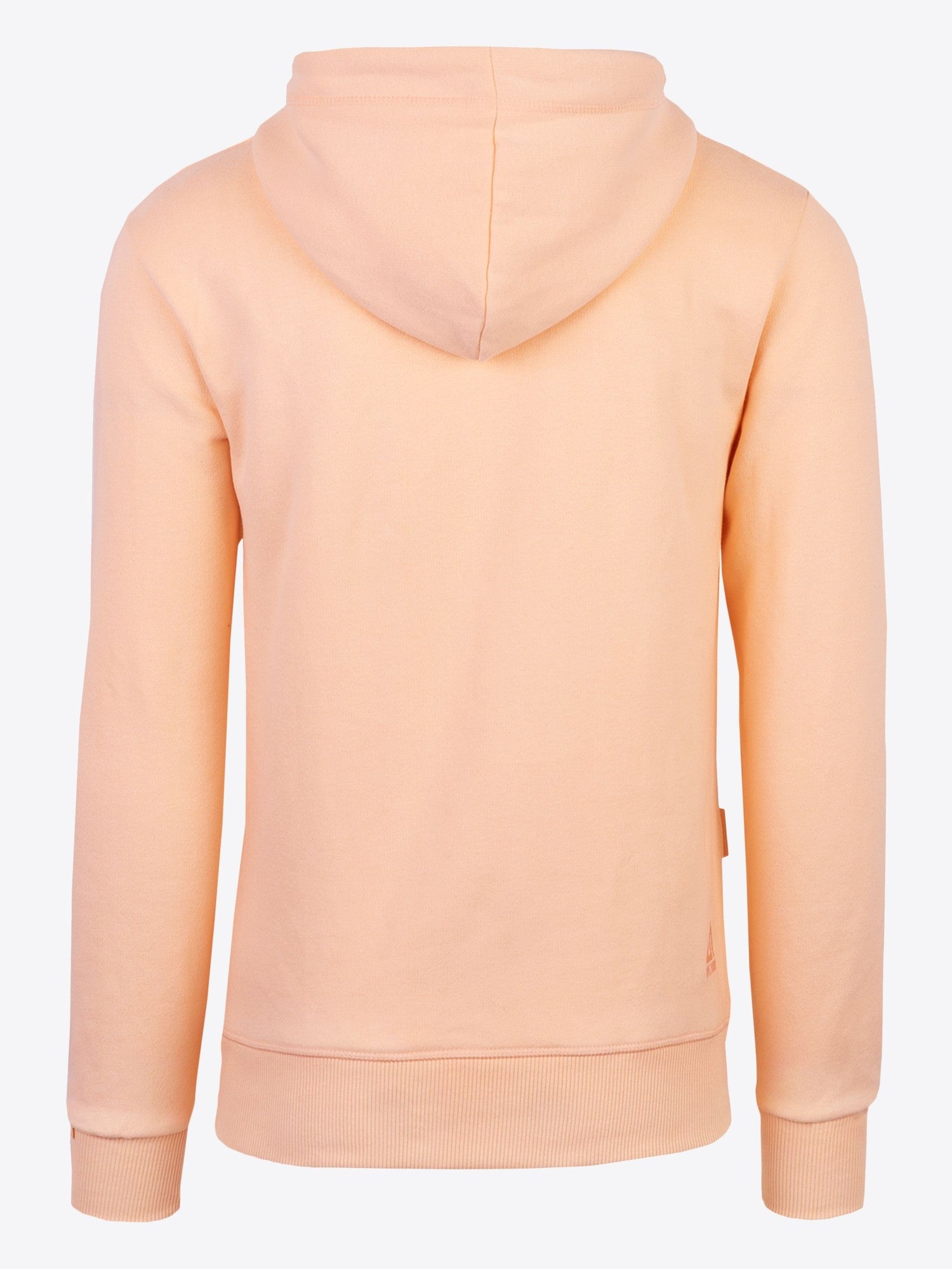 Hoodie Loui in Peach, Detailaufnahme Material am Ärmelbund