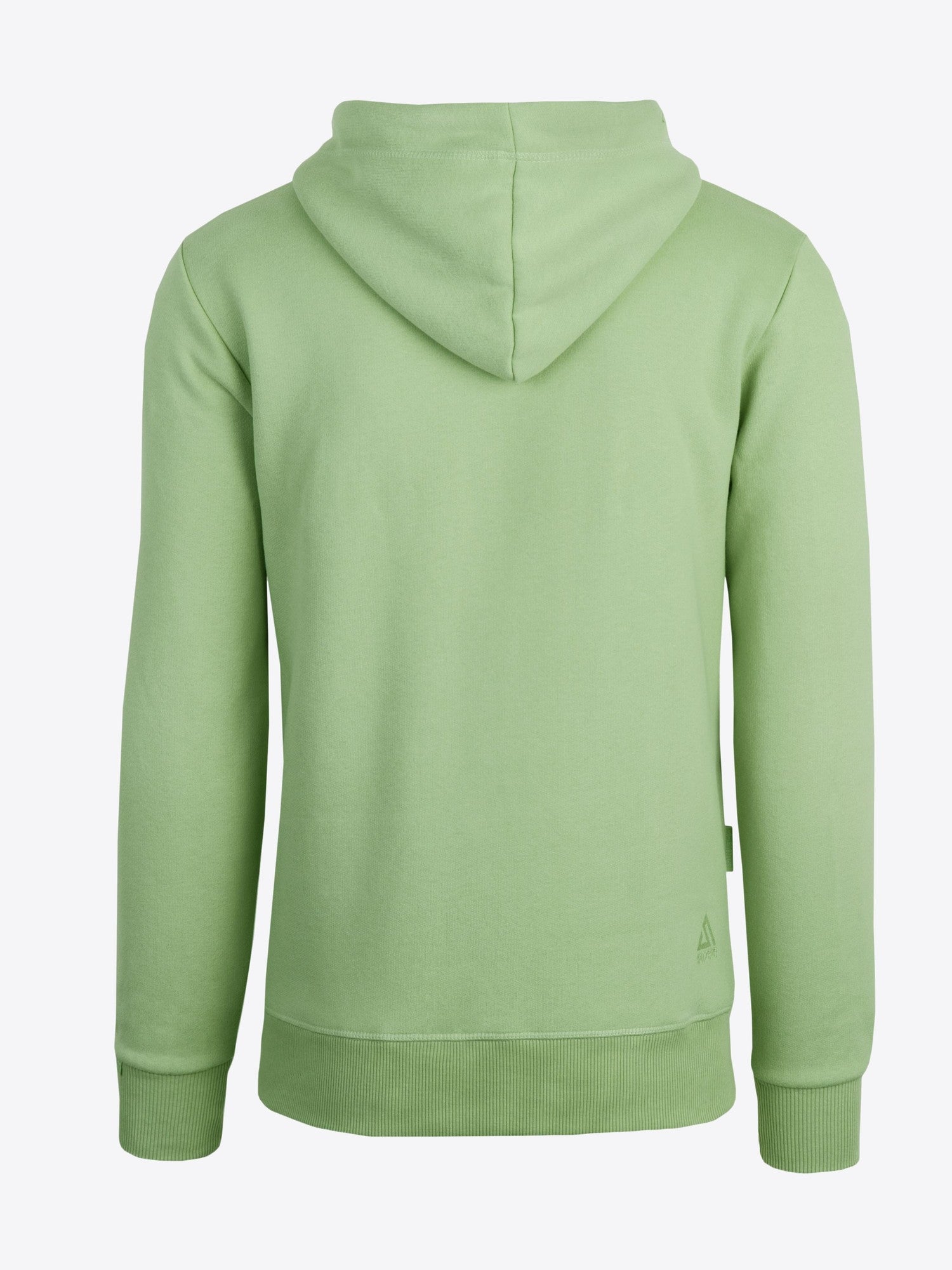 Hoodie Elias in Grün, Detailaufnahme Material am Ärmelbund