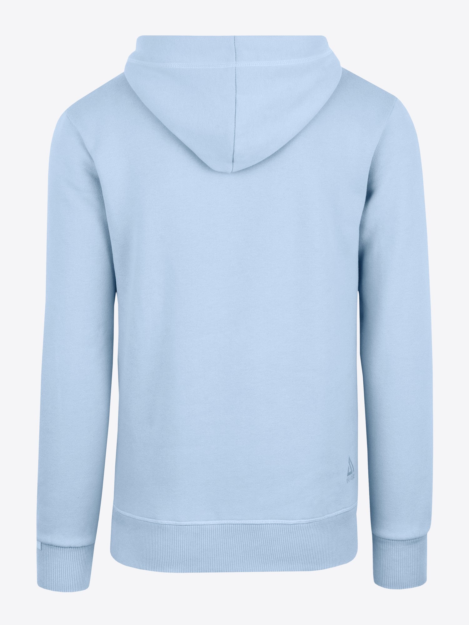 Hoodie Linus in Blau, Detailaufnahme Material am Ärmelbund