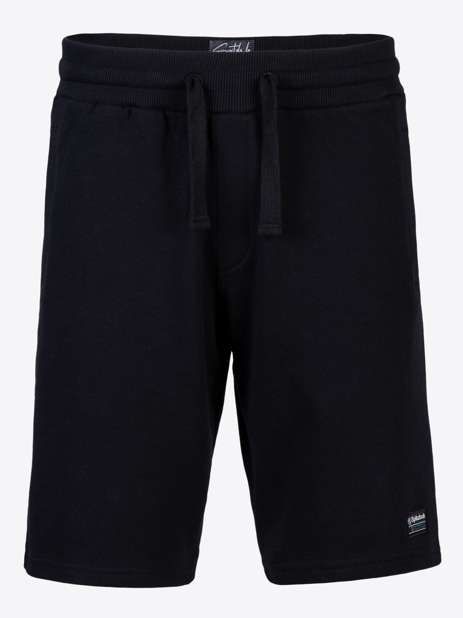 Sweatshorts Martin in Schwarz, Detailaufnahme Logo-Print
