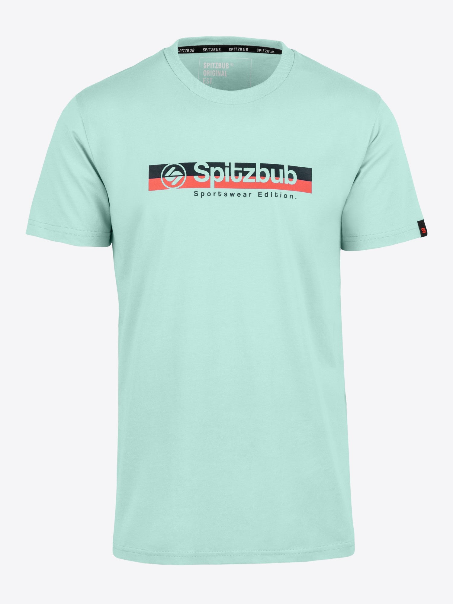 Shirt Hugo in Mint, Detailaufnahme Logo-Print
