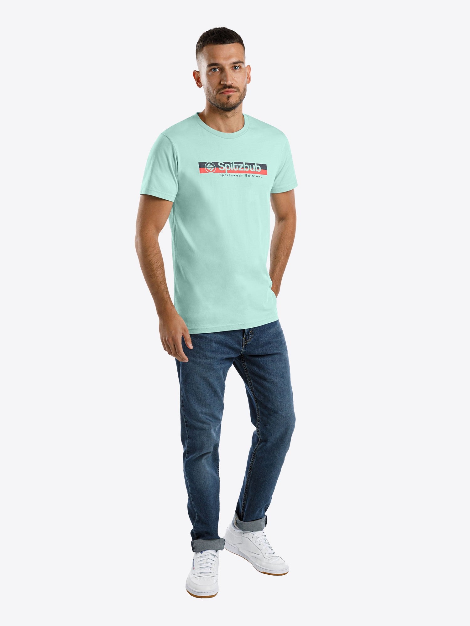Shirt Hugo in Mint, weitere Lifestyle-Ansicht des Models