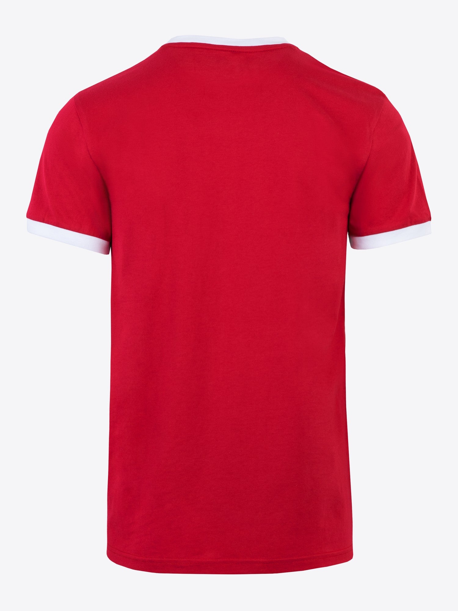 Shirt Gerd in Rot, Detailaufnahme Material am Ärmelbund