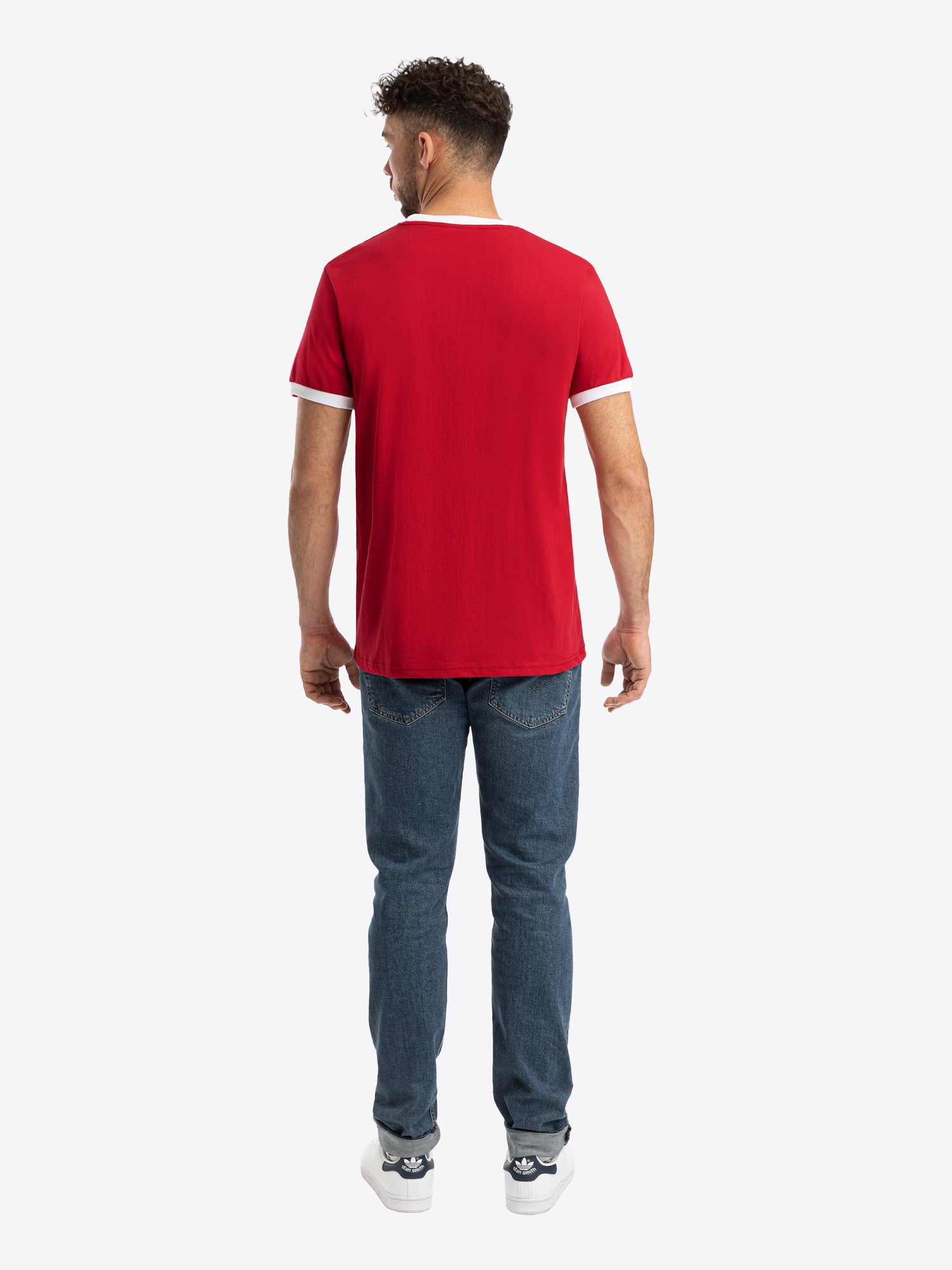 Shirt Gerd in Rot, Detailaufnahme Verarbeitung und Naht
