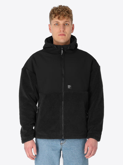 Sherpajacke Fullzip Schwarz