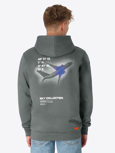 Grey Hoodie Climb