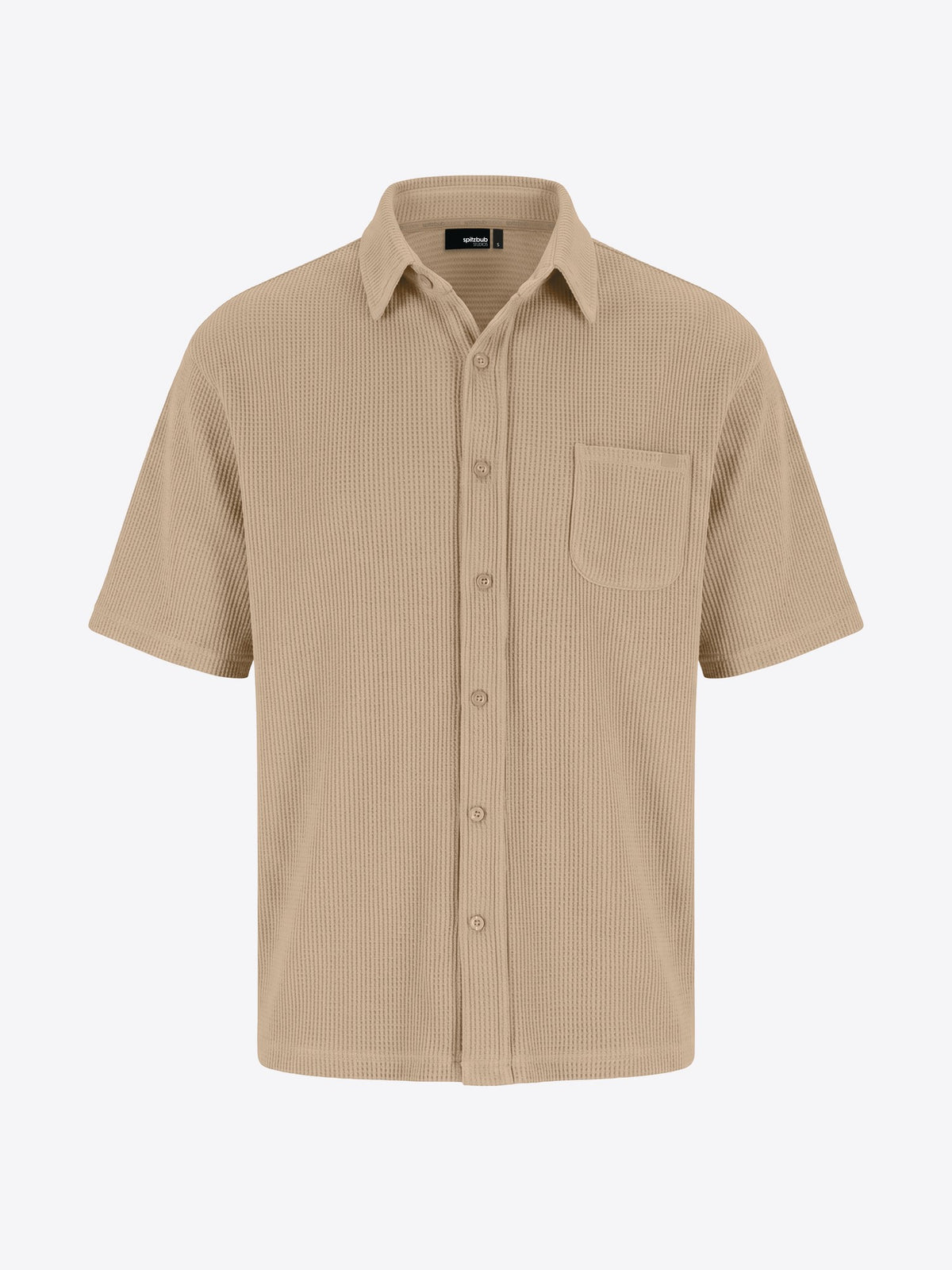 weitere Ansicht des Waffleshirt Doeskin von spitzbub STUDIOS in Beige