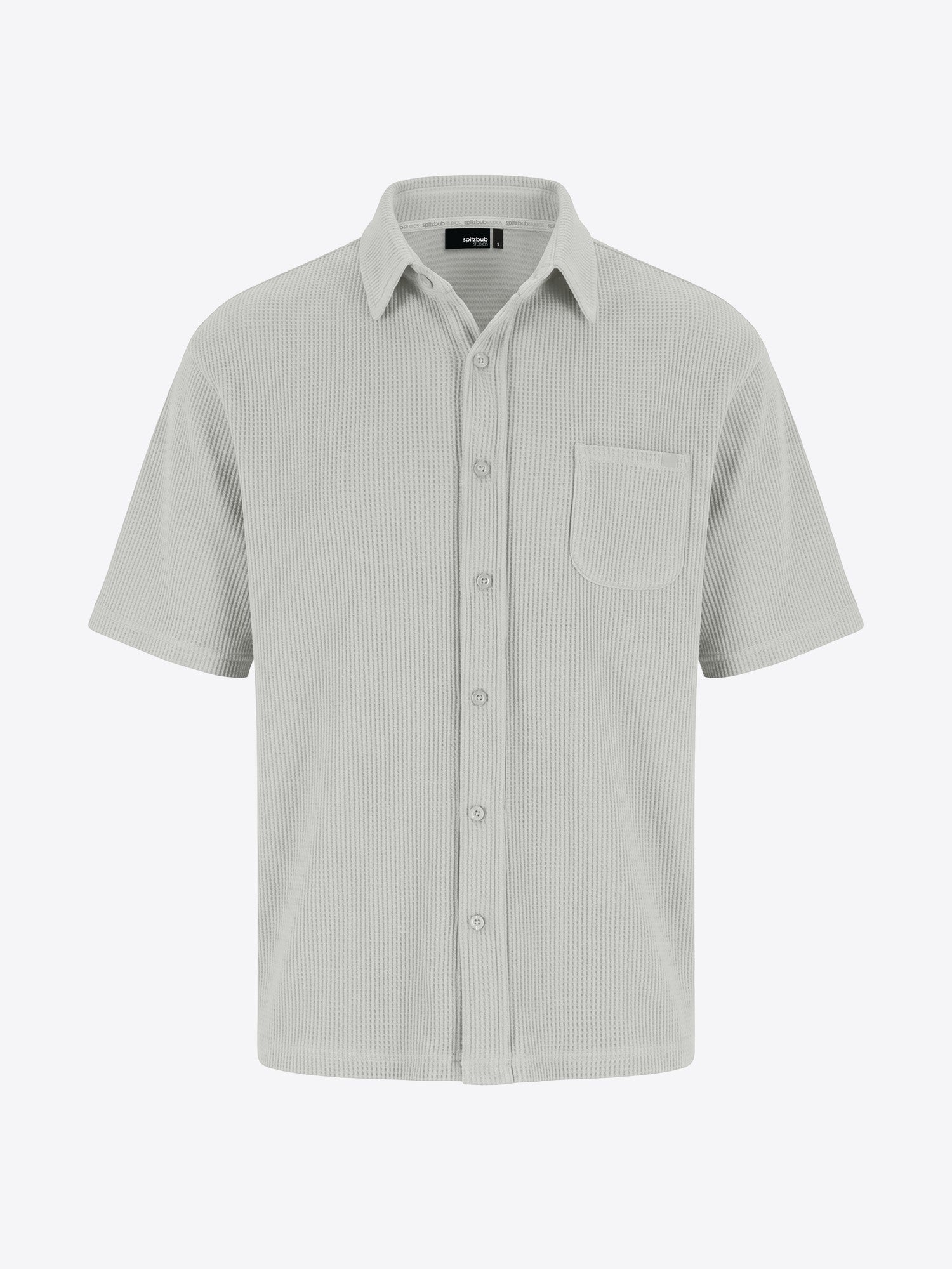 weitere Ansicht des Waffleshirt Grey von spitzbub STUDIOS in Glacier Grey