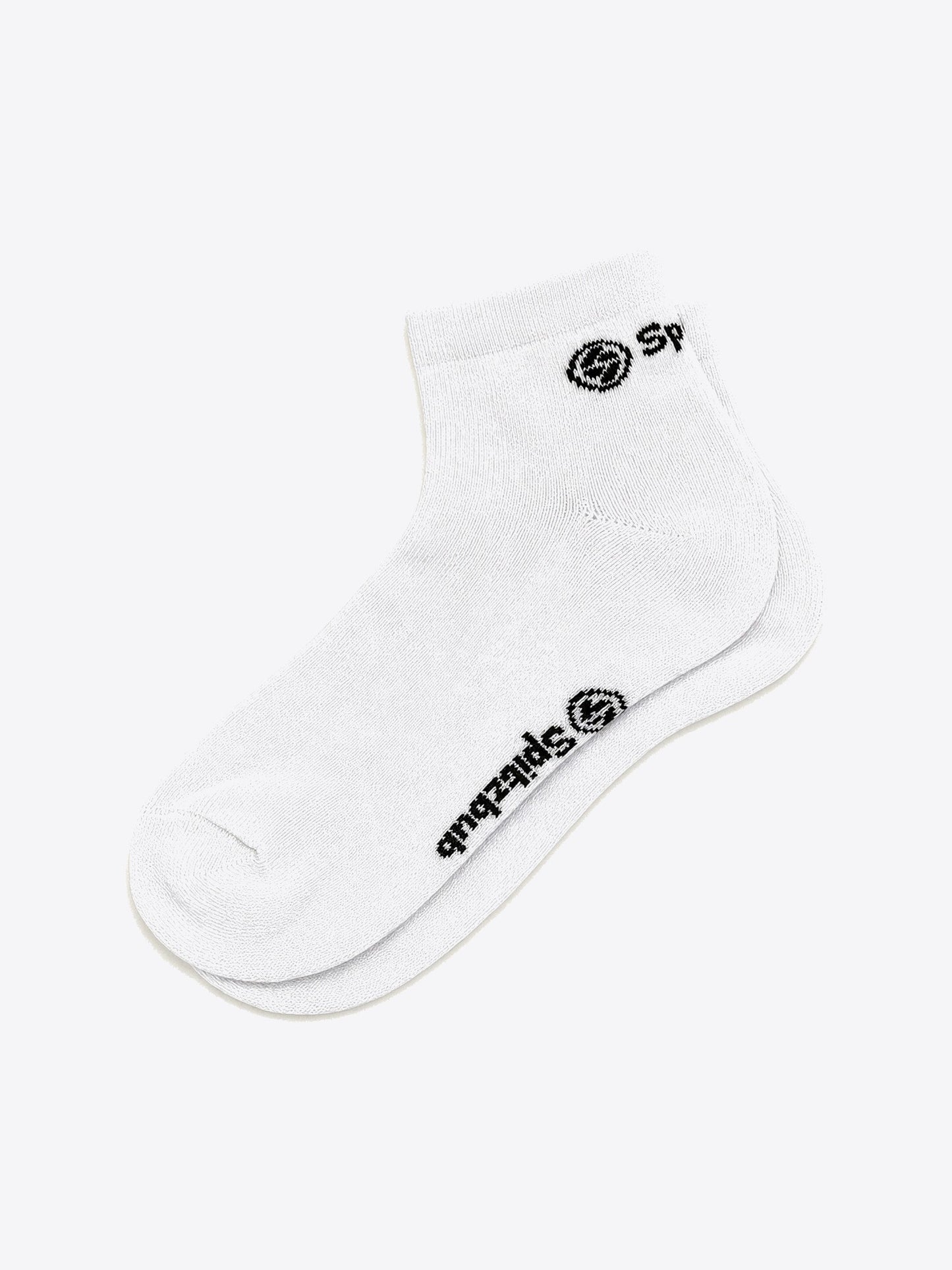 Quarter Socks Weiss von spitzbub STUDIOS, Sockenpaar mit Logo-Stickerei