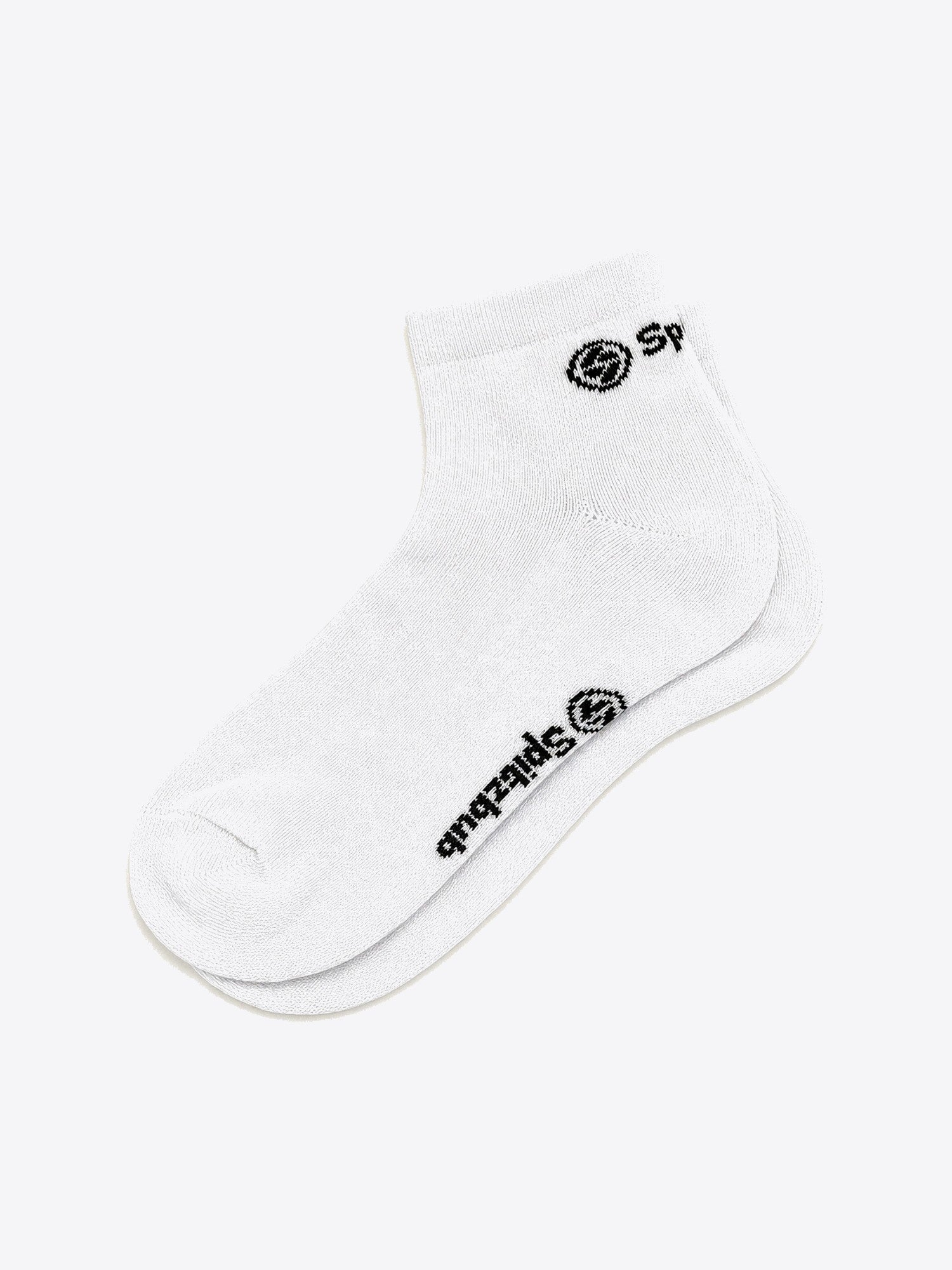 Quarter Socks Weiss von spitzbub STUDIOS, Sockenpaar mit Logo-Stickerei