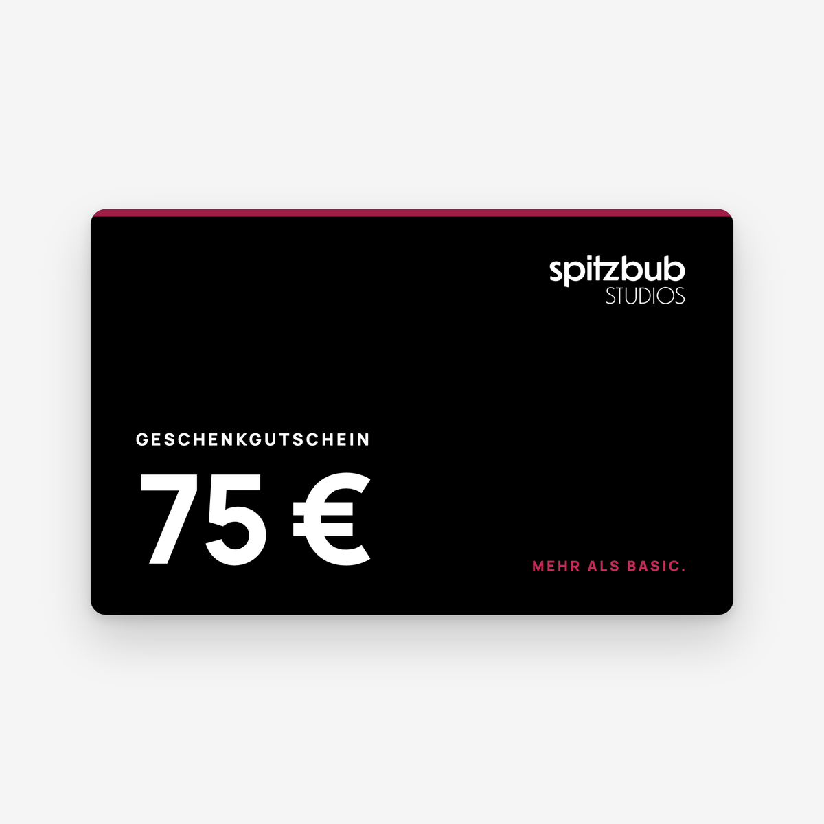 spitzbub STUDIOS Geschenkgutschein 75 €
