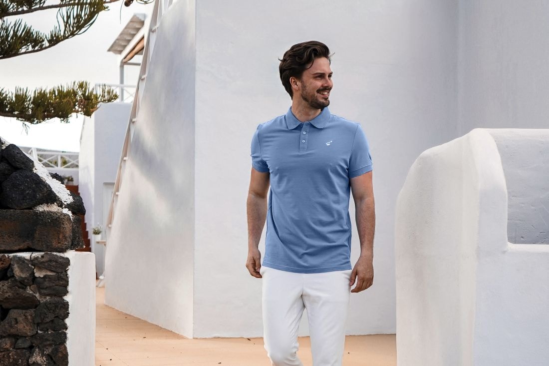 Pique Polo-Shirt aus Baumwolle "Jonah" Pique Polo-Shirt aus Baumwolle "Jonah"
