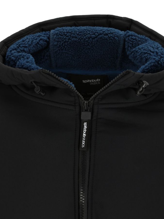 Sherpa Fleece Hybrid Trekking Jacke mit durchgehendem Reißverschluss "Essentials"