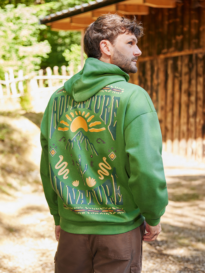 HOODIE GREEN SUNSET HOODIE GREEN SUNSET