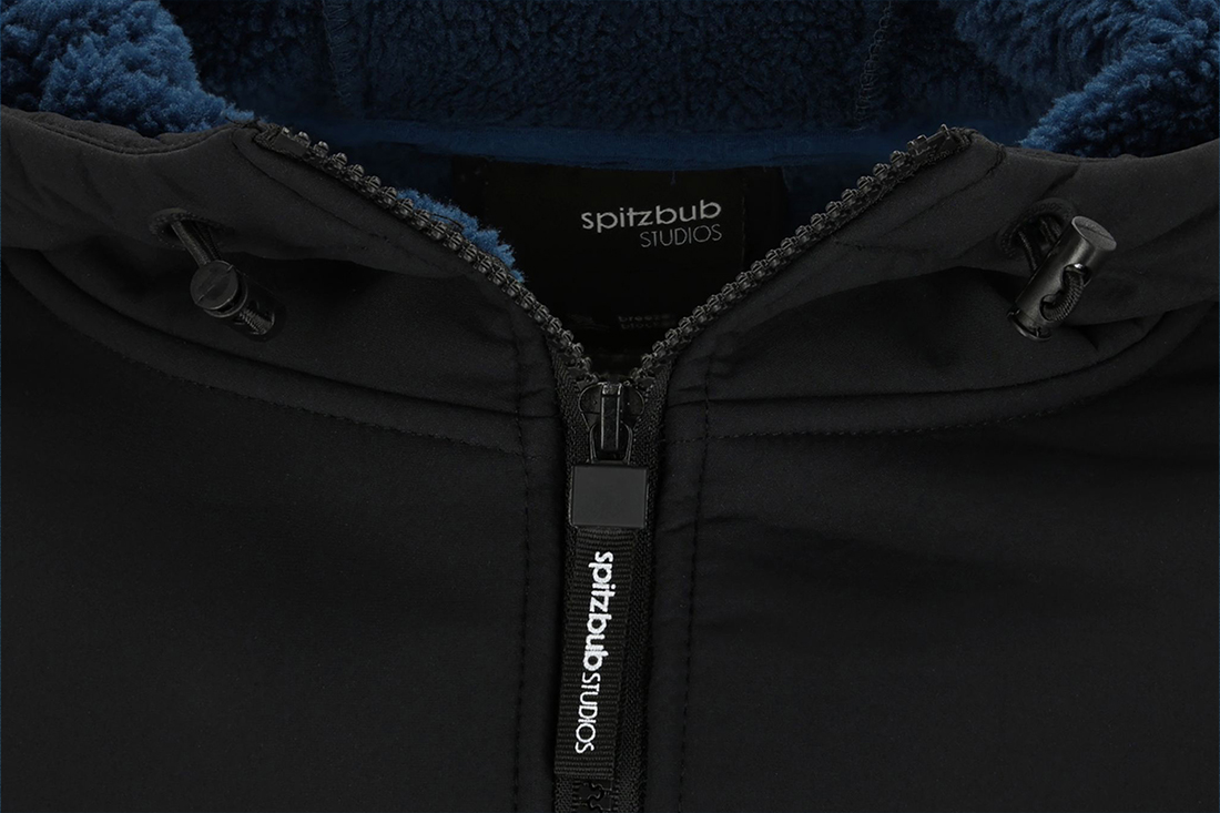 Sherpa Fleece Hybrid Trekking Jacke mit durchgehendem Reißverschluss "Essentials"
