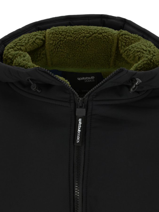 Sherpa Fleece Hybrid Trekking Jacke mit durchgehendem Reißverschluss "Essentials"