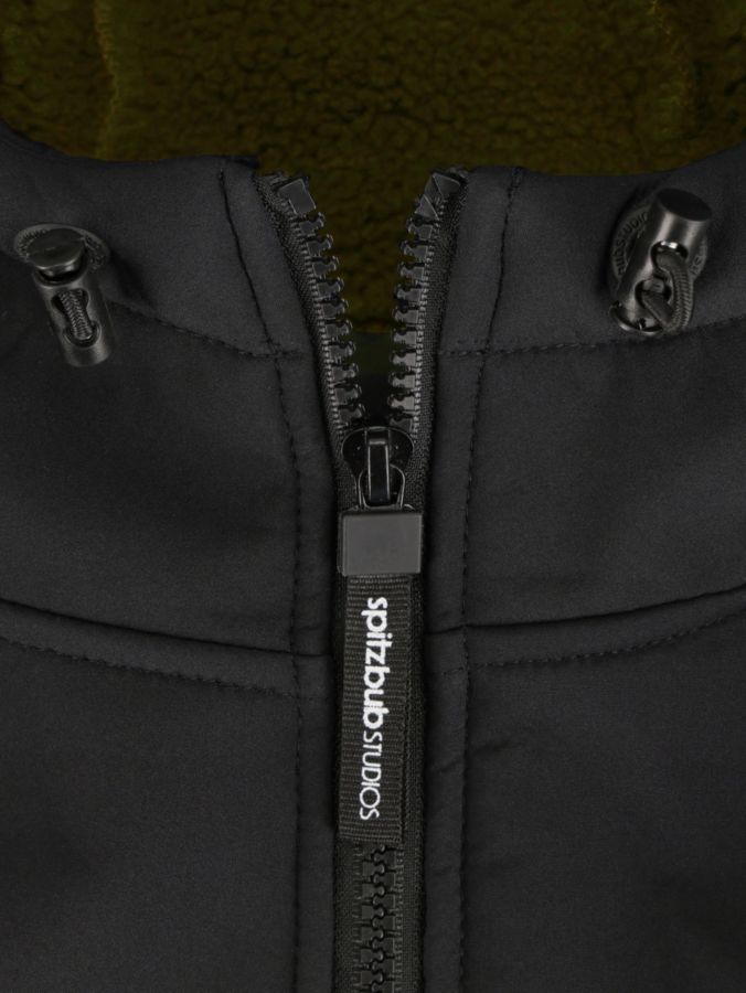 Sherpa Fleece Hybrid Trekking Jacke mit durchgehendem Reißverschluss "Essentials"