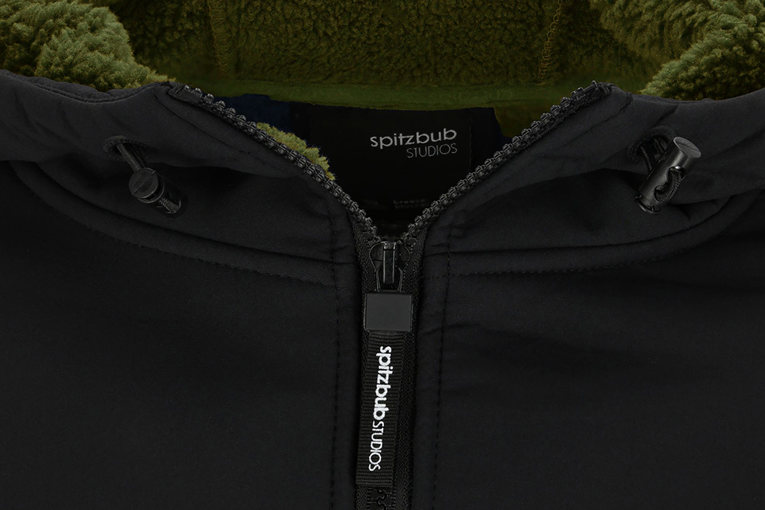 Sherpa Fleece Hybrid Trekking Jacke mit durchgehendem Reißverschluss "Essentials"