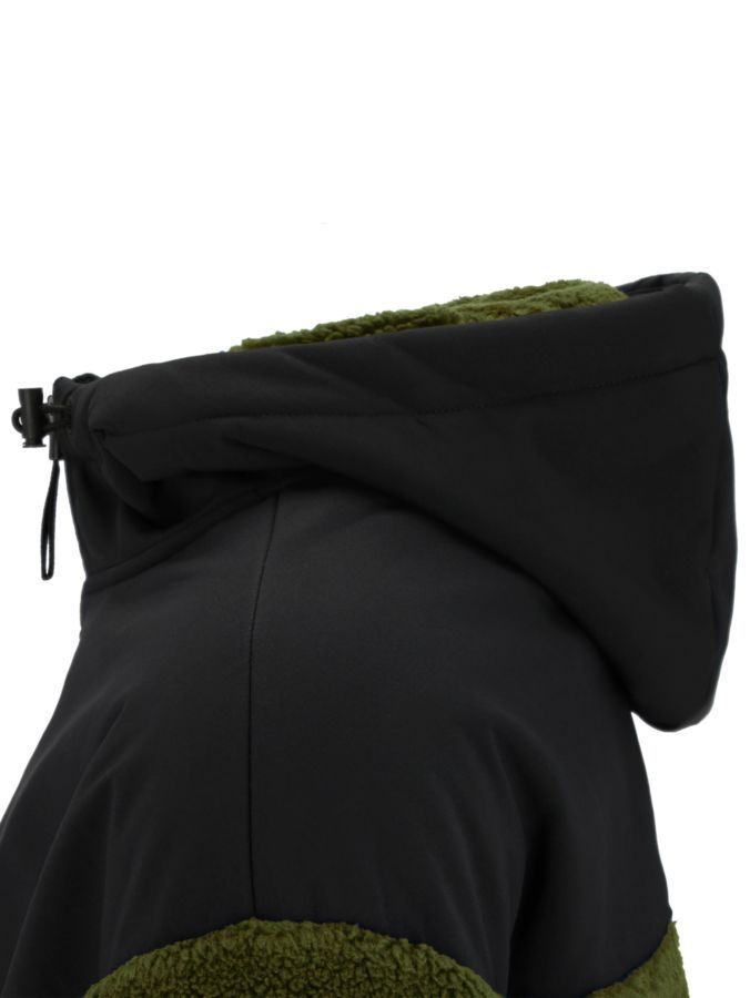 Sherpa Fleece Hybrid Trekking Jacke mit durchgehendem Reißverschluss "Essentials"
