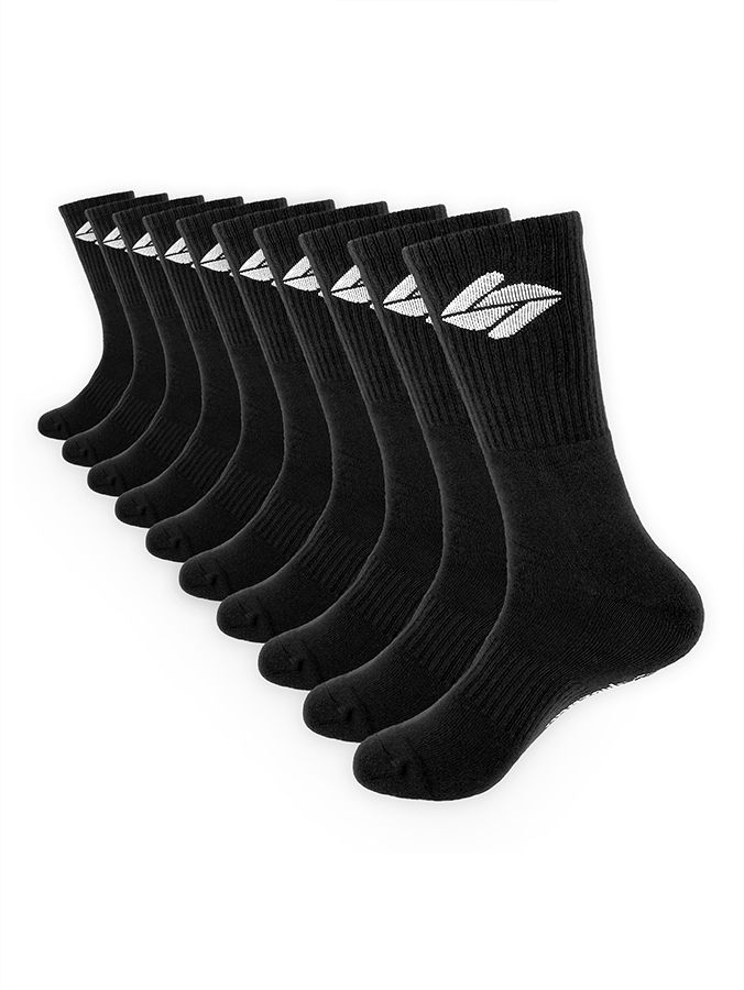 10er Pack Mid Calf Socks in Schwarz